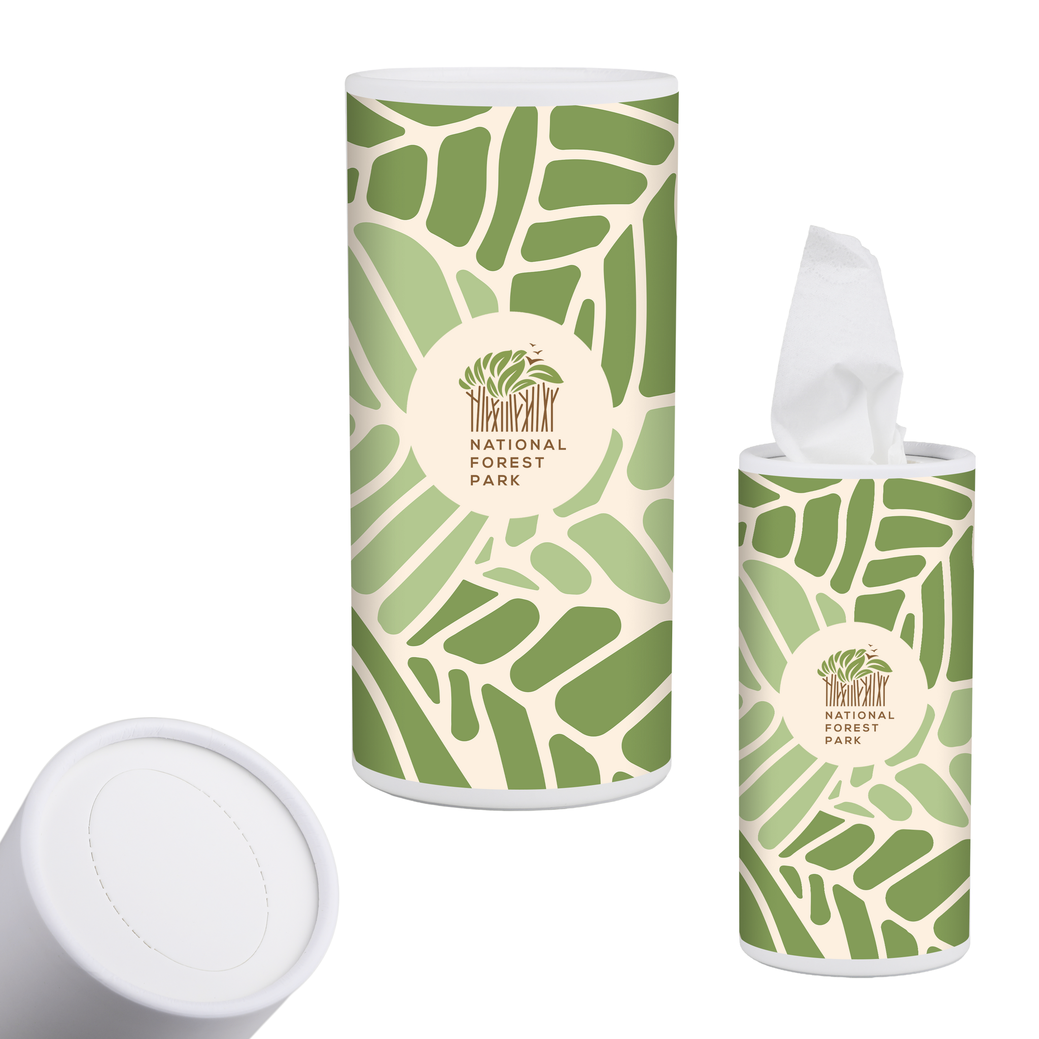 Tissue Dispenser Cupholder Refillable - 5.75 in - View 3 - Custom Logo Personal Care Kits - product view 2