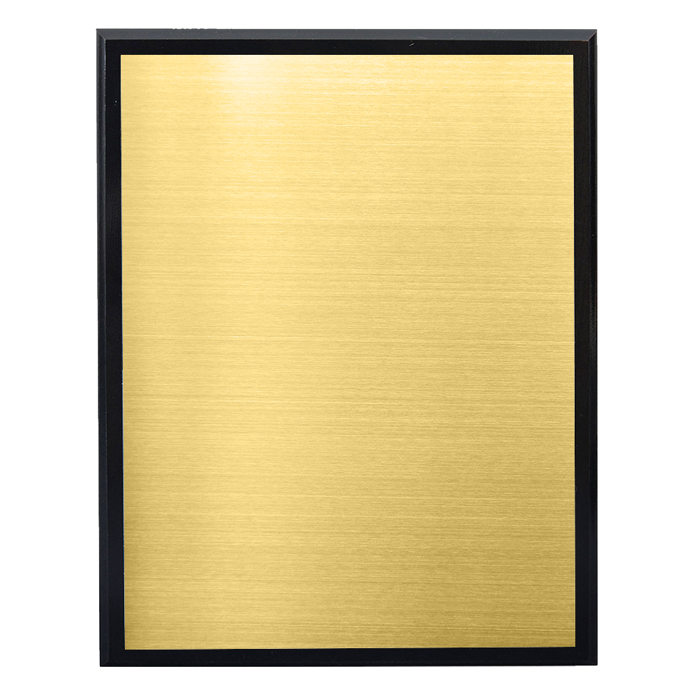 Plaque Sublimated Aluminum with Wood Base - 9 x 12 in Blank - Personalized Plaques Before Logo #209563 - blank view 3