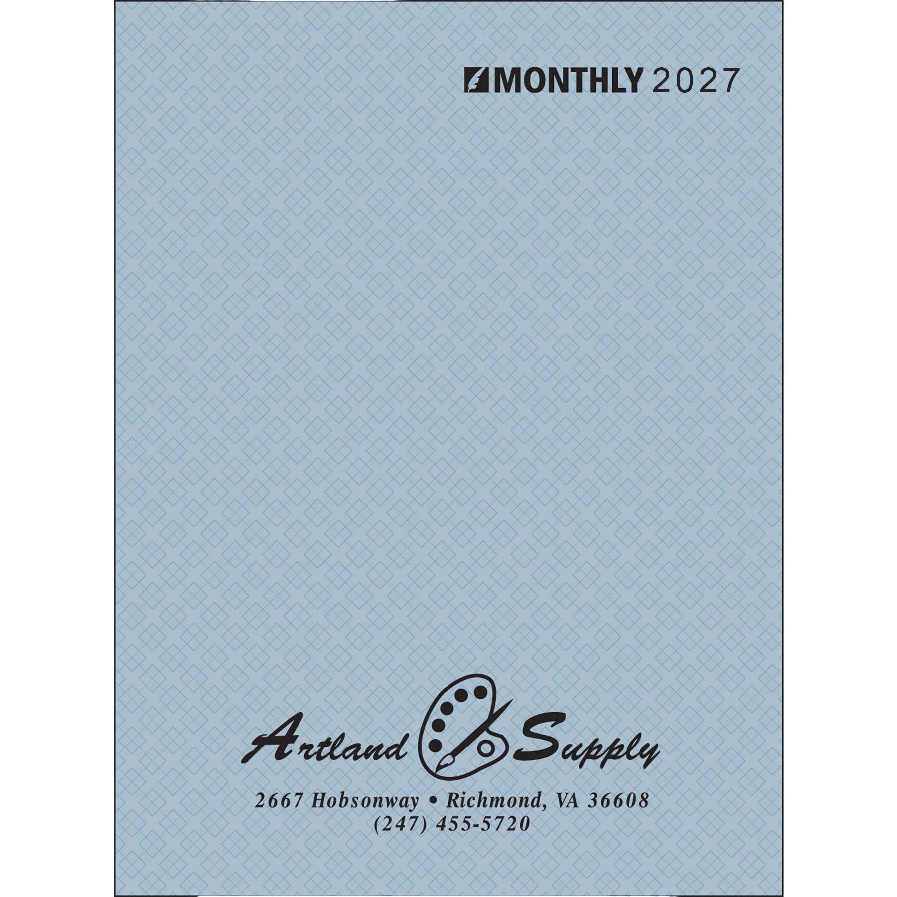Monthly Desk Planner Paper Cover Ruled Format - 7 x 9.9 in - View 3 - Custom Logo Desk Calendars & Desk Pads - product view 2