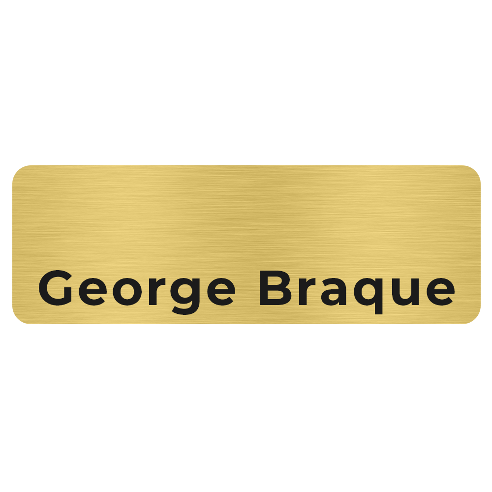 Badge Metal Name Express Aluminum Full Color - 1 x 3 in Blank - Logo Lanyards & Badge Holders Before Logo #209970 - blank view 3