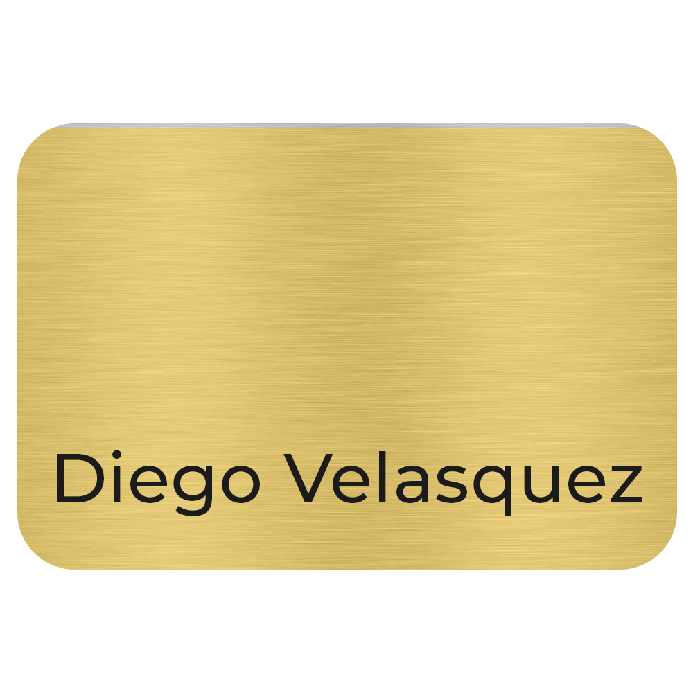 Badge Metal Name Express Aluminum Full Color - 2 x 3 in Blank - Bulk Custom Lanyards & Badge Holders Before Logo #209976 - blank view 3