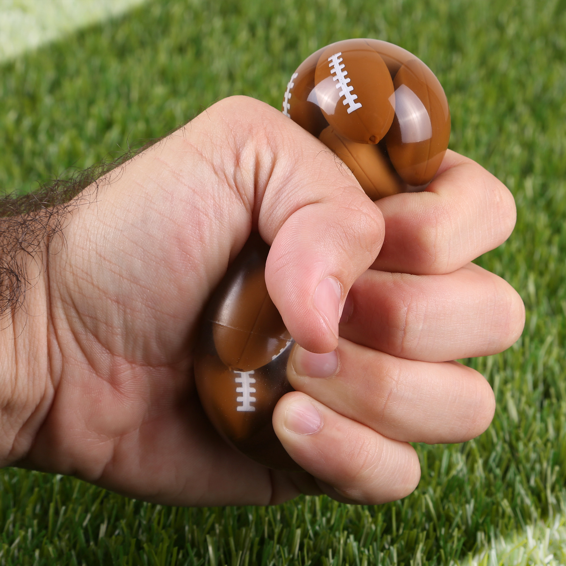 Stress Ball Football Clear TPR - 2.25 in - Custom Promotional Product