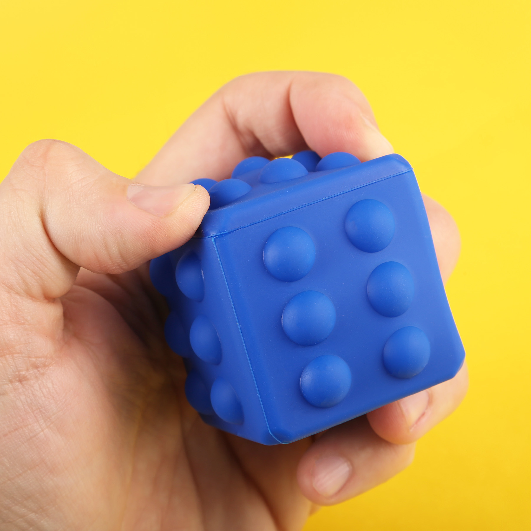 Stress Reliever Cube Pop-It Silicone - 2.25 in - View 2 - Personalized Stress Relievers - product view 3