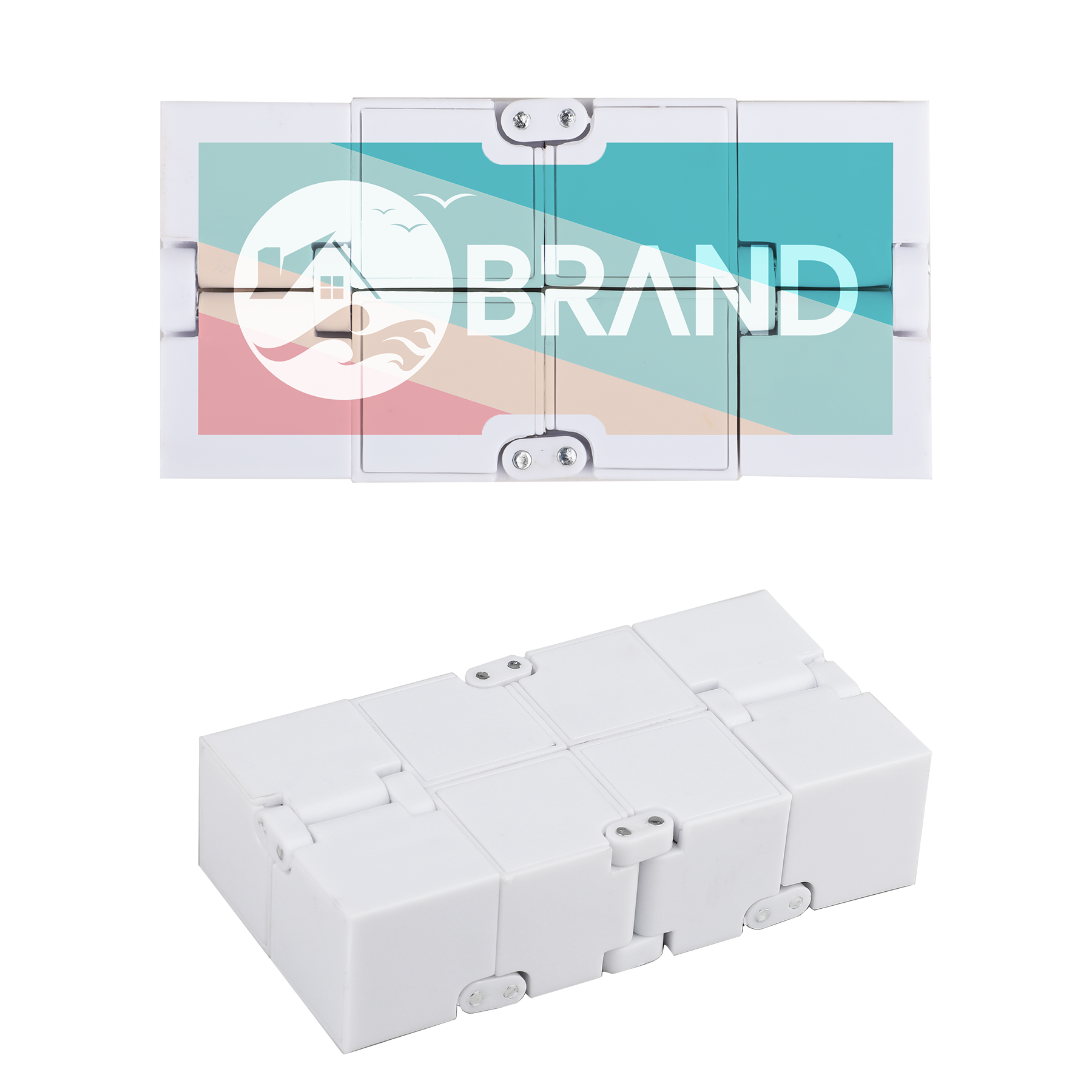 Fidget Cube Infinity Foldable ABS Plastic - 3.1 in - View 3 - Bulk Custom Fidgets & Spinners - product view 2