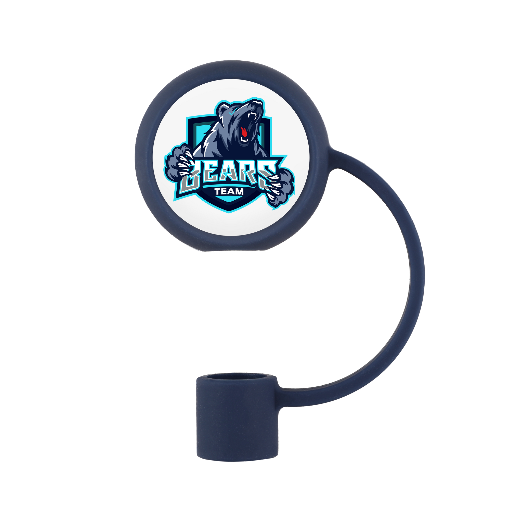 Straw Topper Circle Silicone Flexible Stretch Fit - View 7 - Custom Logo Straws & Accessories - product view 6