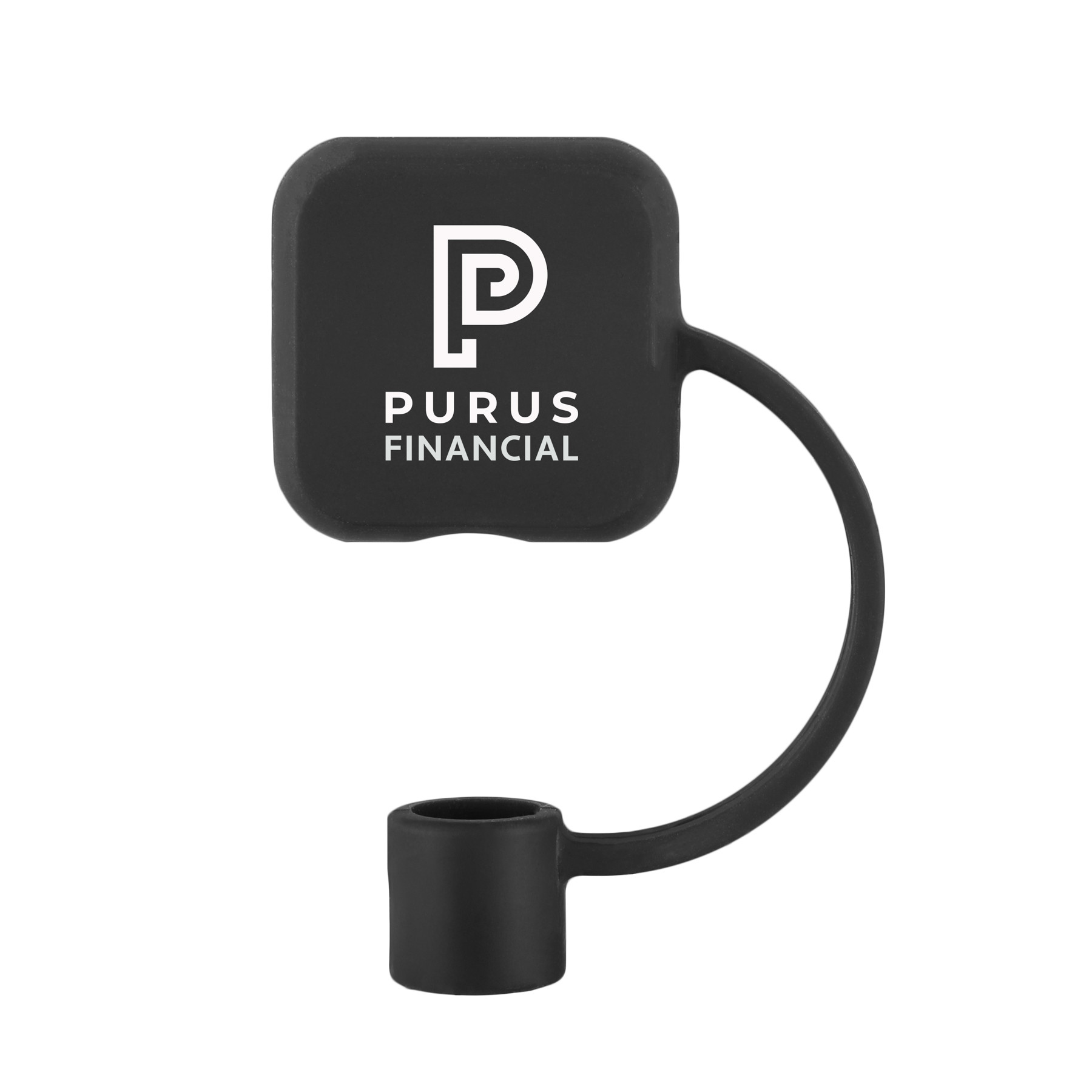 Silicone Straw Topper Square Design - 1.16 x 1.16 in - View 4 - Promotional Straws & Accessories - product view 3