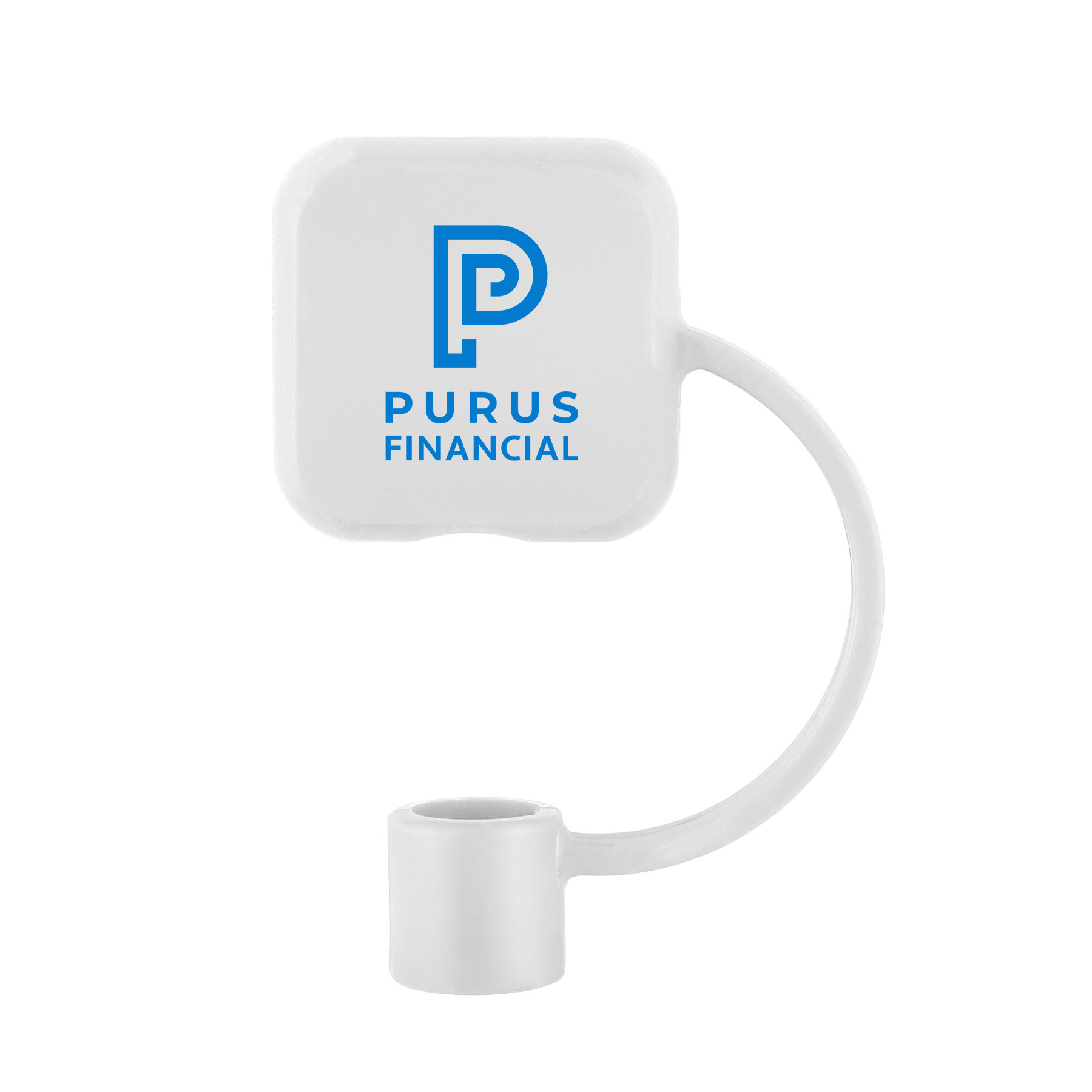 Silicone Straw Topper Square Design - 1.16 x 1.16 in - View 3 - Custom Straws & Accessories - product view 2