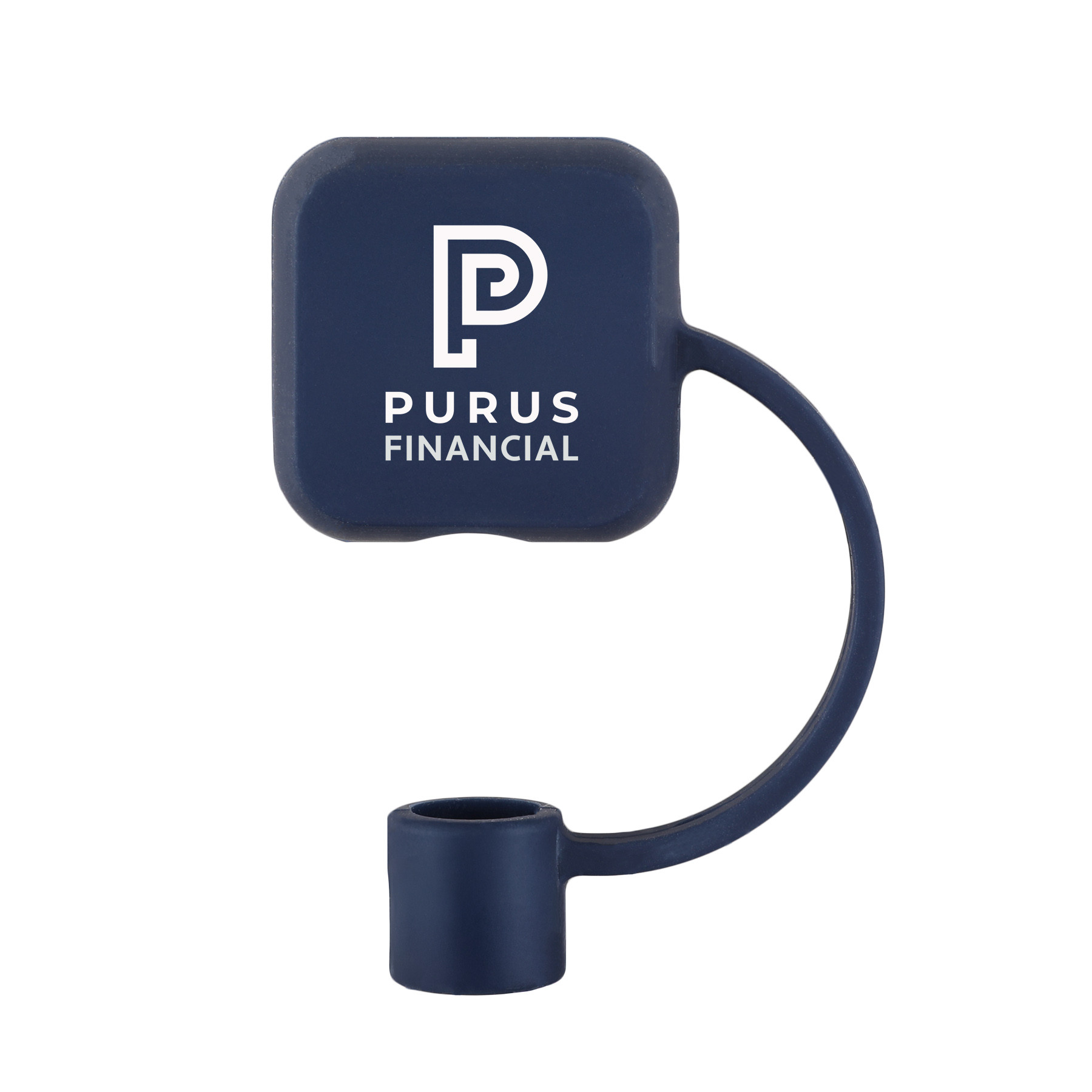 Silicone Straw Topper Square Design - 1.16 x 1.16 in - View 5 - Personalized Straws & Accessories - product view 4