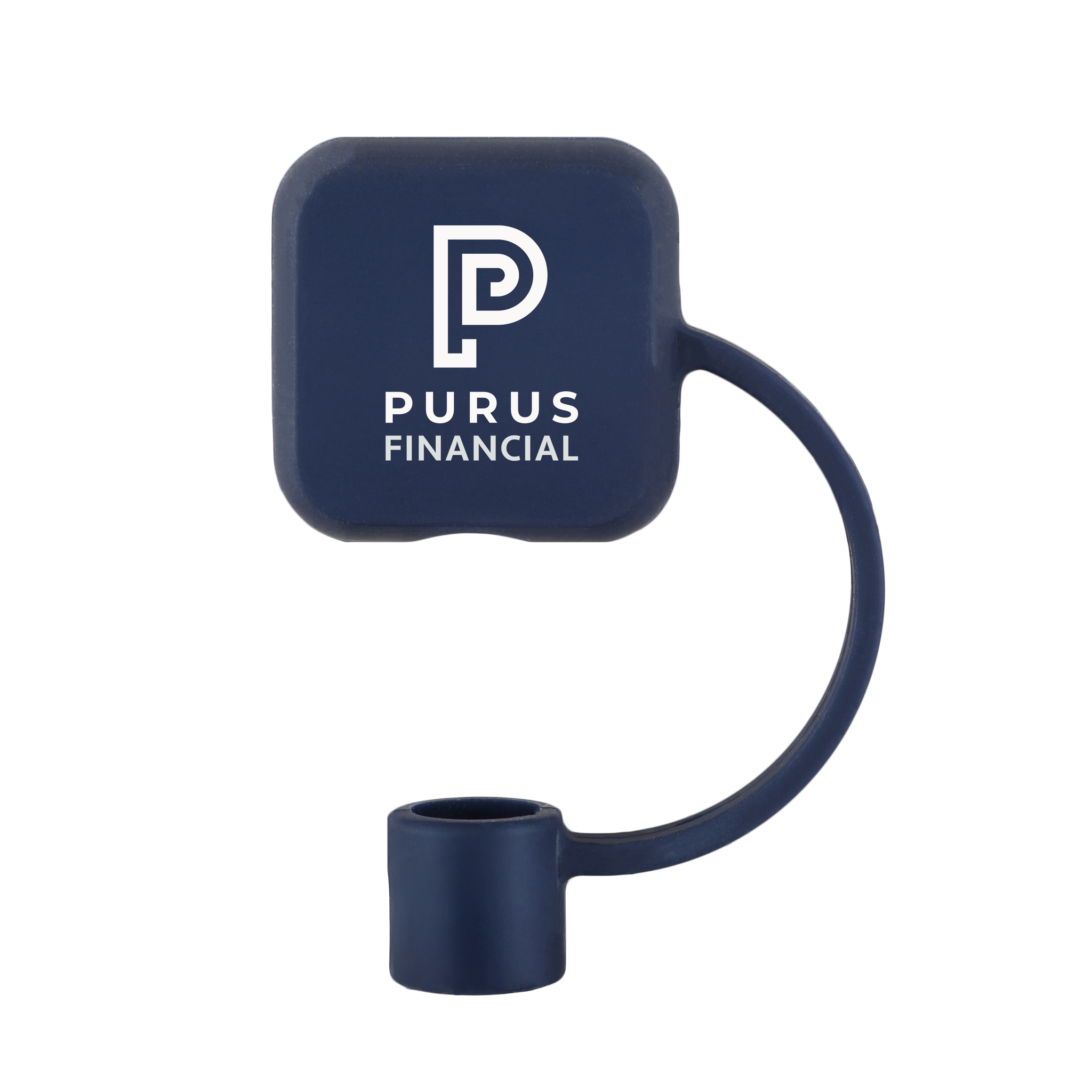 Silicone Straw Topper Square Design - 1.16 x 1.16 in - View 6 - Branded Straws & Accessories - product view 5