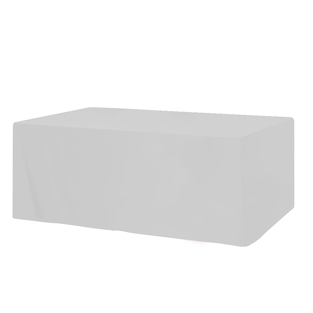 Table Cover Fitted rPET Polyester - 6 ft Blank - Custom Logo Table Covers Before Logo - blank view 3