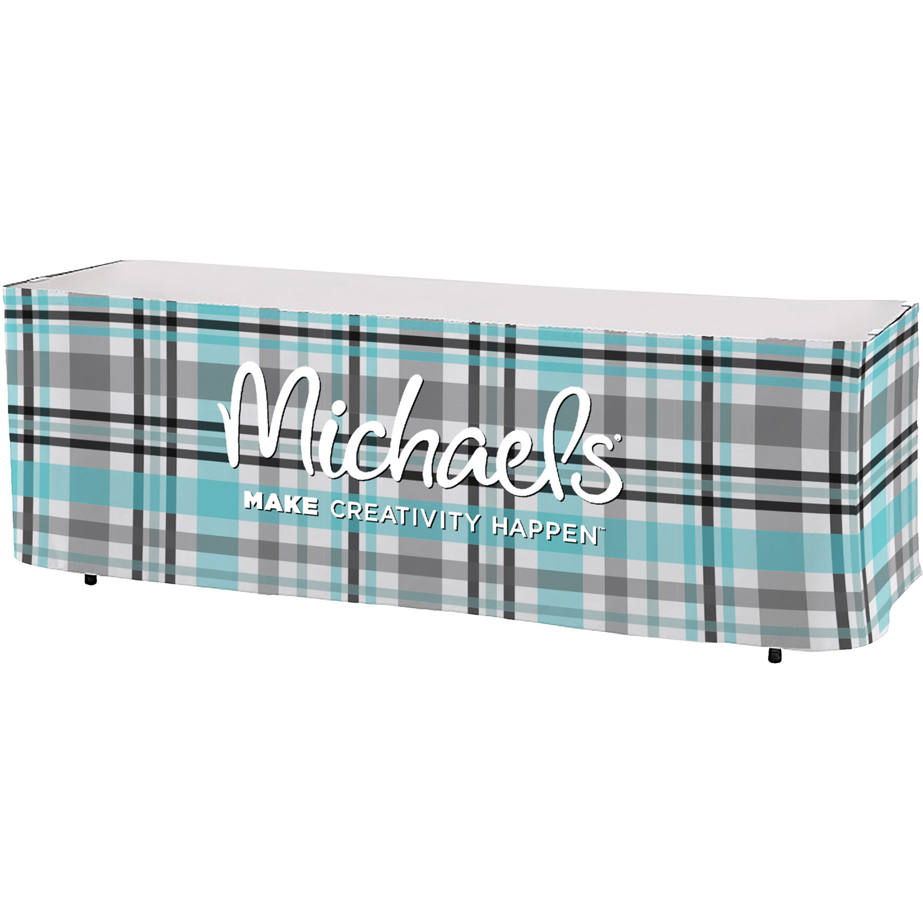 Table Skirt rPET Polyester Full Color 3-Sided - 8 ft - Similar Promotional Product