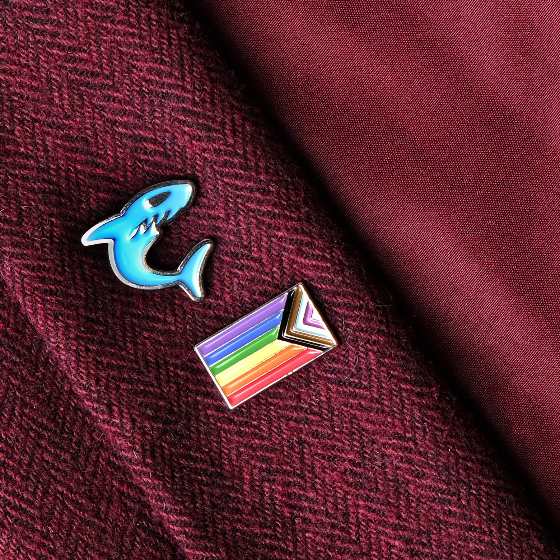 Soft Enamel Lapel Pin Iron Die Struck Large - 0.75 x 0.75 in - View 13 - Promotional Lapel Pins - product view 12