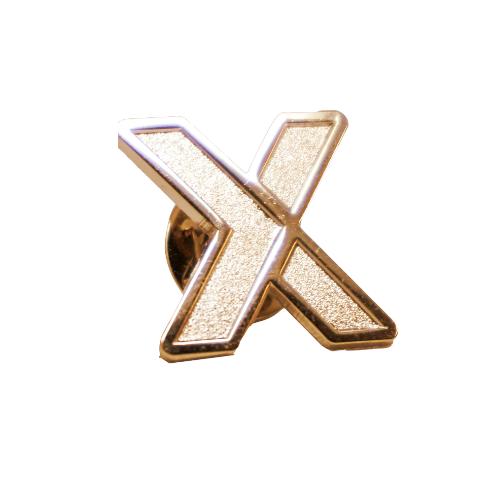 Diestruck Sandblasted Lapel Pin - Iron 0.75 in W X 0.75 in H - View 2 - Branded Lapel Pins - product view 3