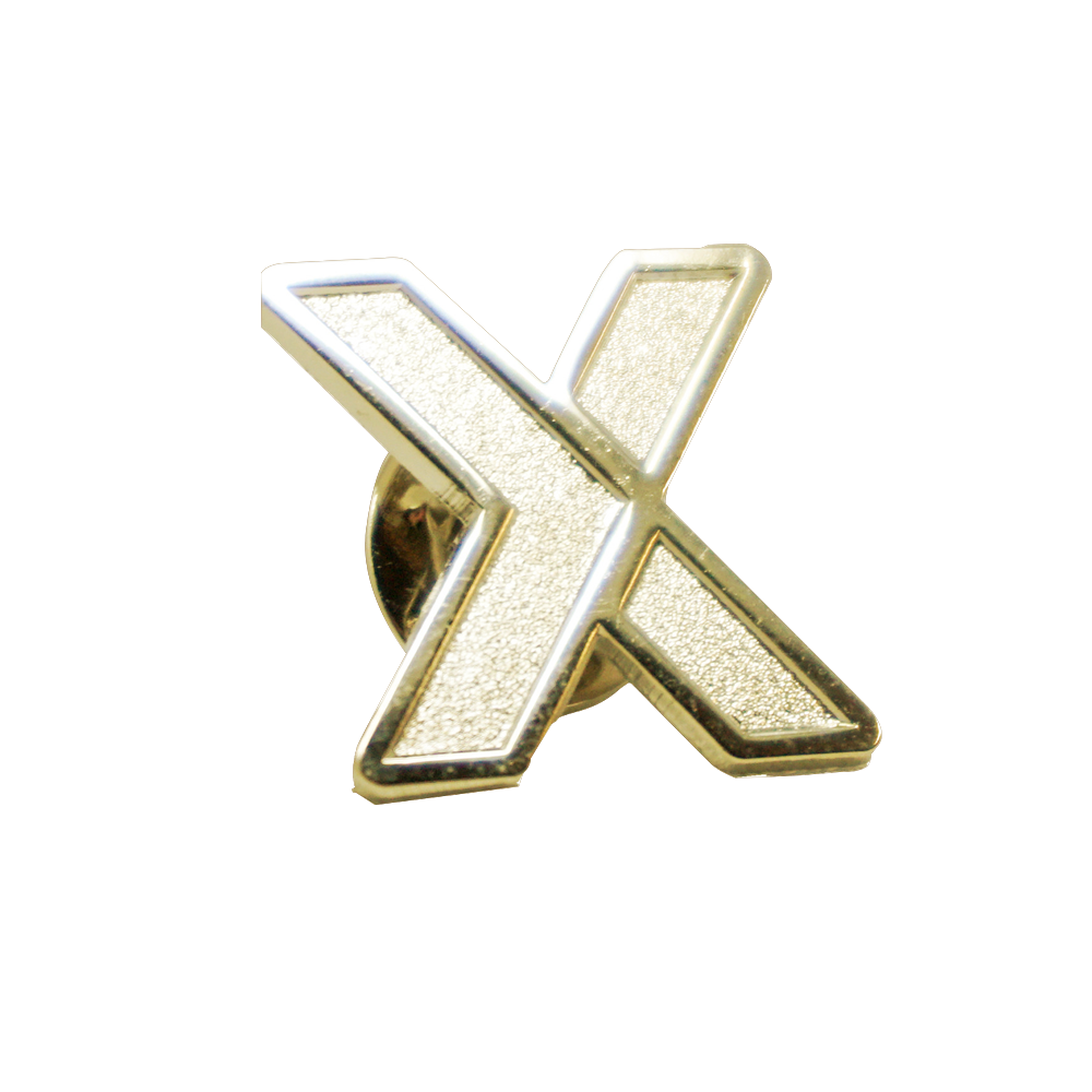 Diestruck Sandblasted Lapel Pin - Iron 0.75 in W X 0.75 in H - View 5 - Custom Printed Lapel Pins - product view 6