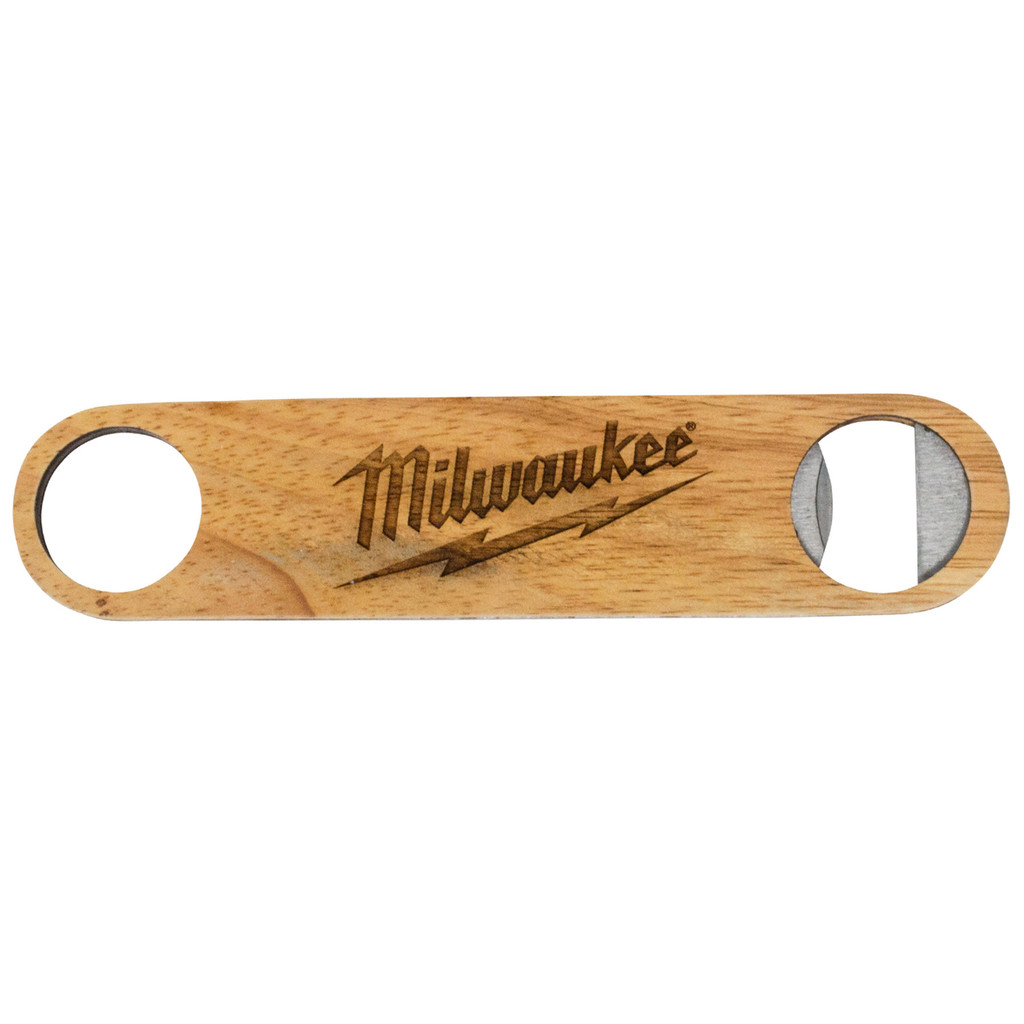 Slim Profile With Integrated Metal Jaw Wood Bottle Opener - View 2 - Custom Kitchen Tools - product view 3