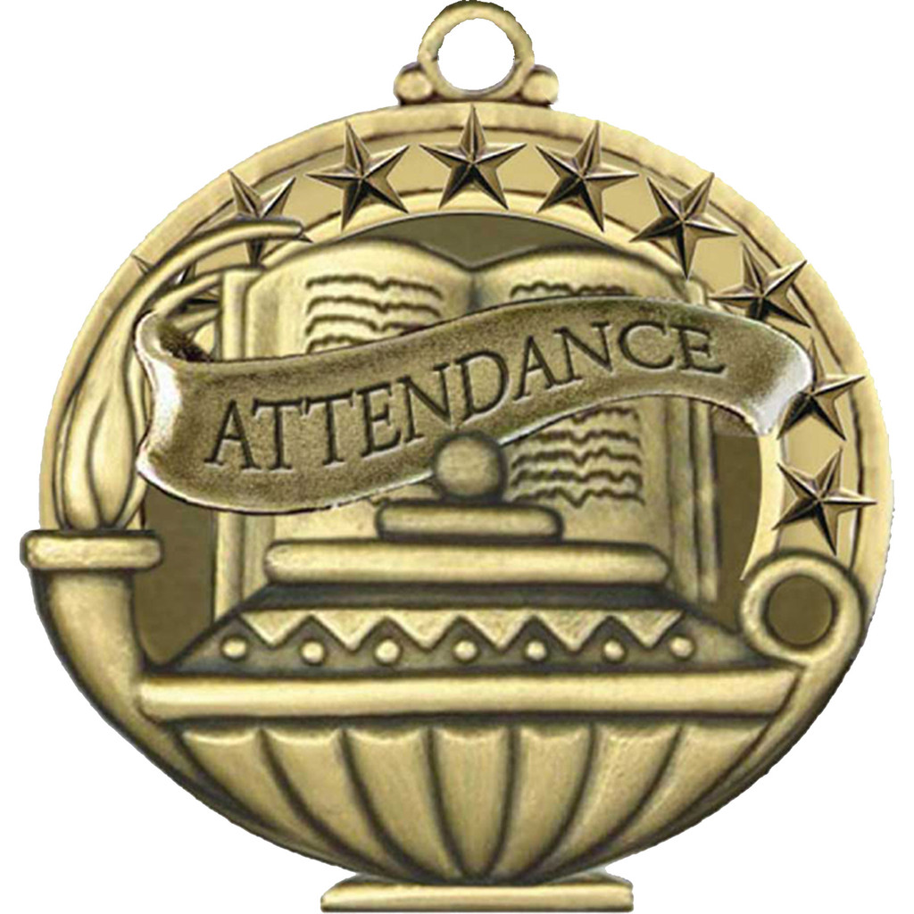 Attendance Stock Academic Medal - Custom Promotional Product