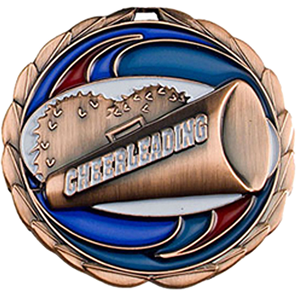 Cheerleading Stock Color Medal - View 3 - Promotional Medals & Challenge Coins - product view 4