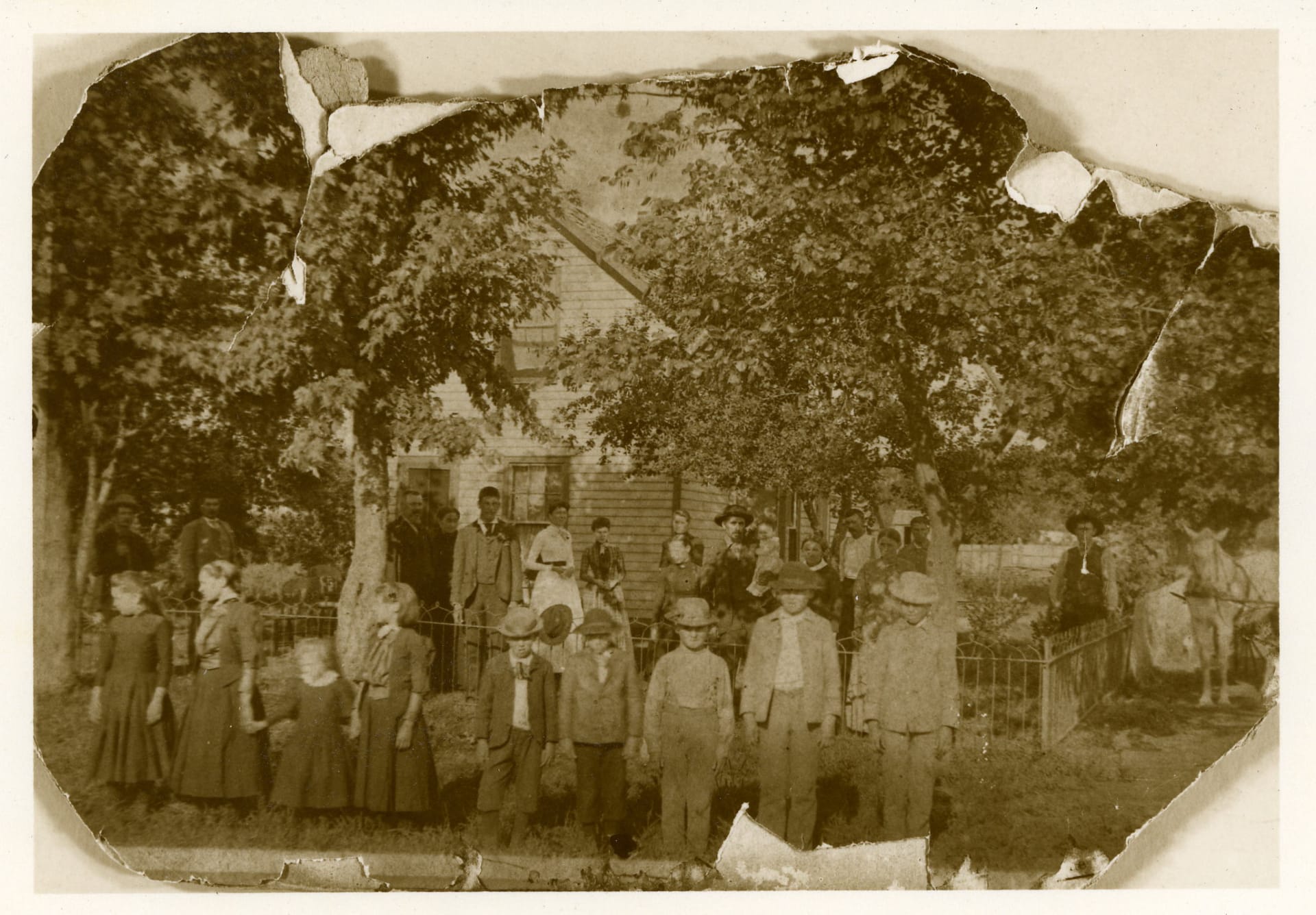 Edward Ogee, Joe LeTendre, Ed Beaubien,
 Queenie Beaubien, Mote Ogee, Eliza
 Beaubien, Alice Ogee, Midie Beaubien,
 Emily Ogee, R.A. Ogee holding Lila Ogee,
 Sophia Beaubien, Charles Beaubien, Lute
 Ogee, Sarah LeTendre, Ben Beaubien,
 Mary Ann Wallace and Viola and Cap
 Wallace in Buggy (Back LTR)
Nellie Beaubien, Tena Ogee, May
 Ogee, Julia Ogee, Walter Beaubien,
 Keech Ogee, Job Ogee, Jim Ogee
 and John Ogee (Front LTR)