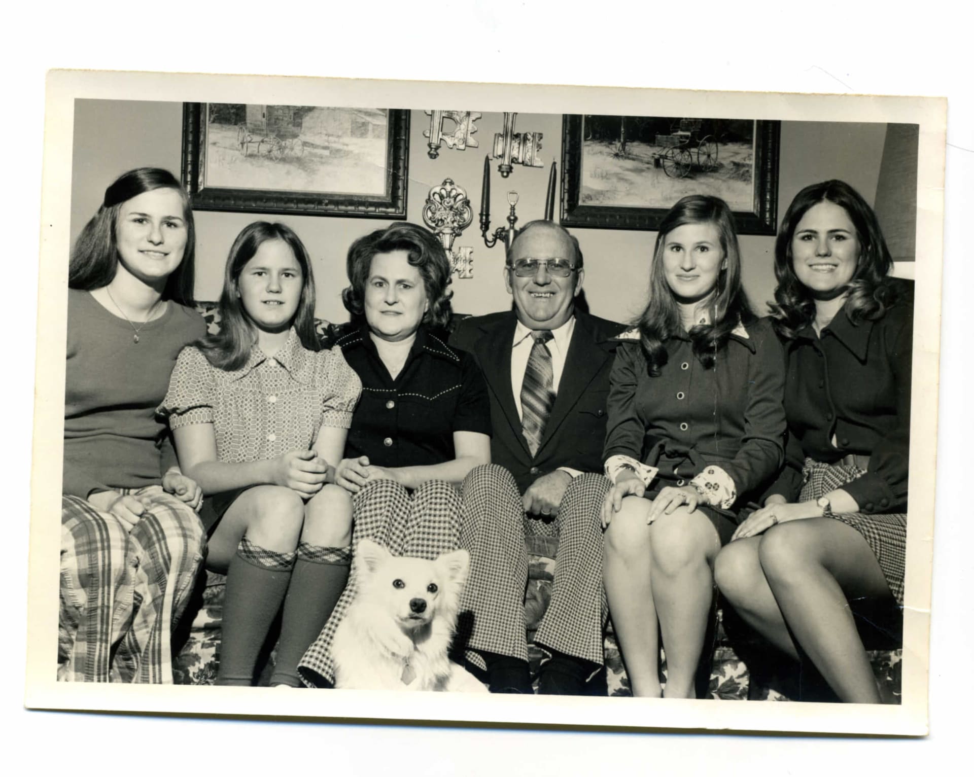 Cynthia Lou Post, Catherine
 Ozetta Post Stephens, Mary Lou
 Jenks Post, James Wilson Post,
 Emily Patrice Post Buckmaster
 and Elizabeth Penny Post
 Coats (LTR)