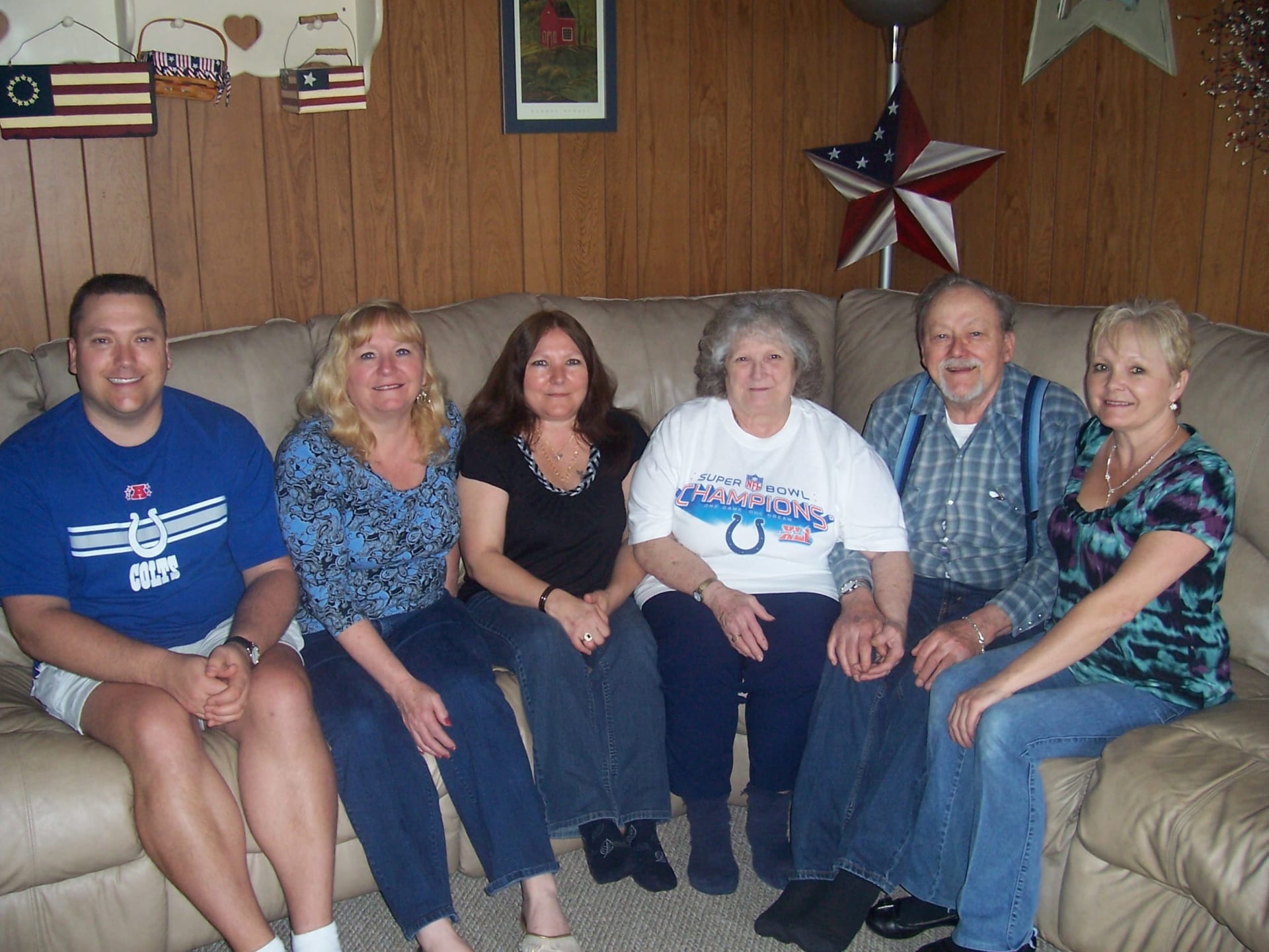 Tim Frapp, Brenda Frapp Keller,
 Norma Frapp Lewis, Donna
 Frapp, Norman Abner Frapp
 and Linda Frapp Walton (LTR)