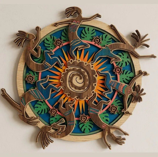Boho Desert Kokopelli Wooden Sign
