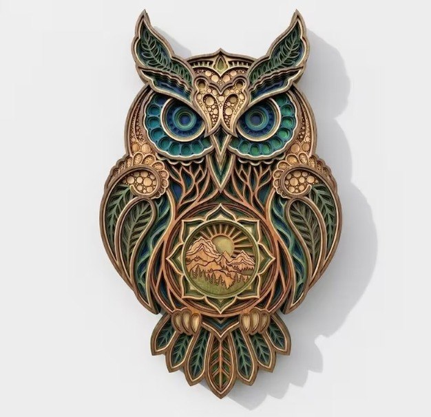 Forest Owl Wooden Sign