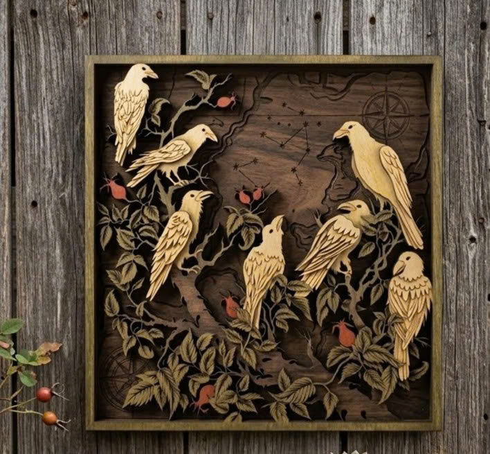 Vintage Raven Wall Art