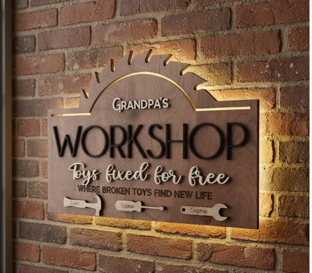 Personalized Workshop Wooden Board