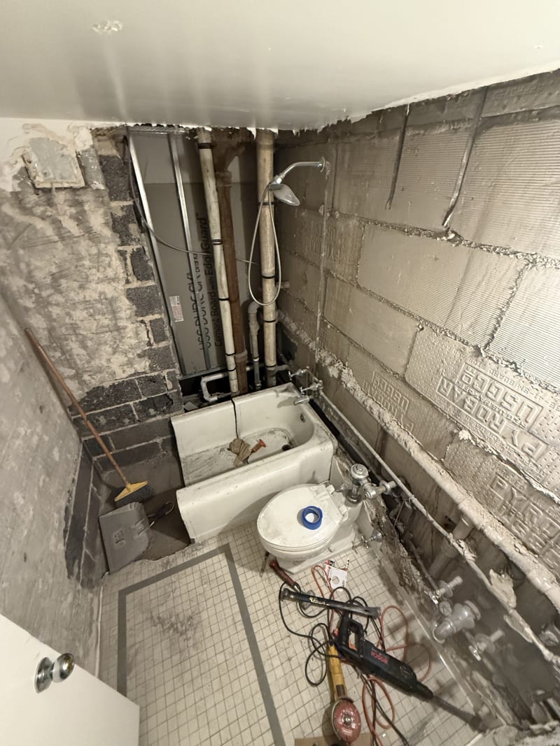 The renovation in progress