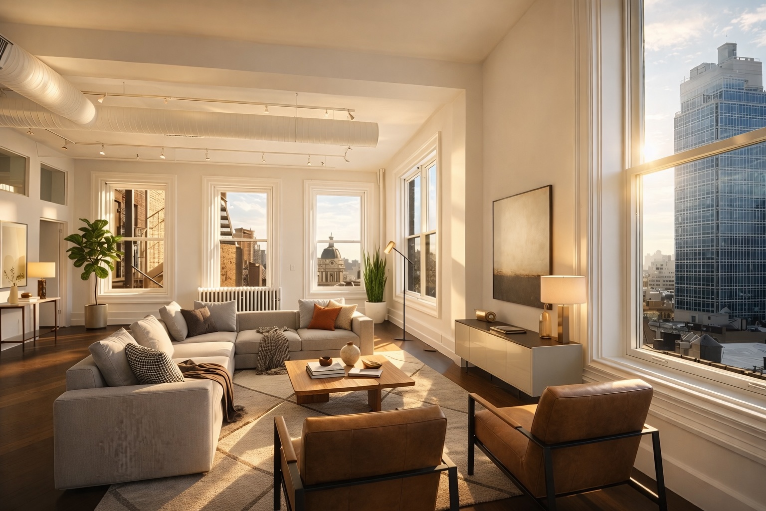 Virtually staged apartment listing