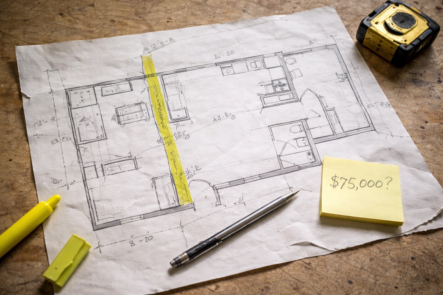 Architectural floor plan with measurements