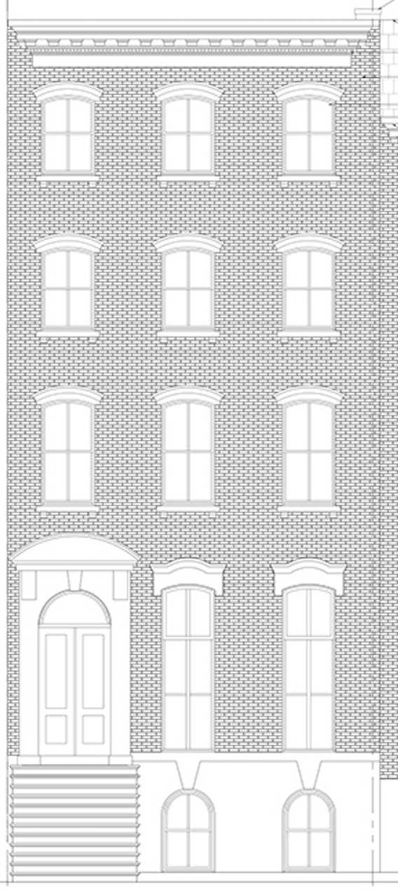 Architectural elevation drawing of 428 West 20th Street