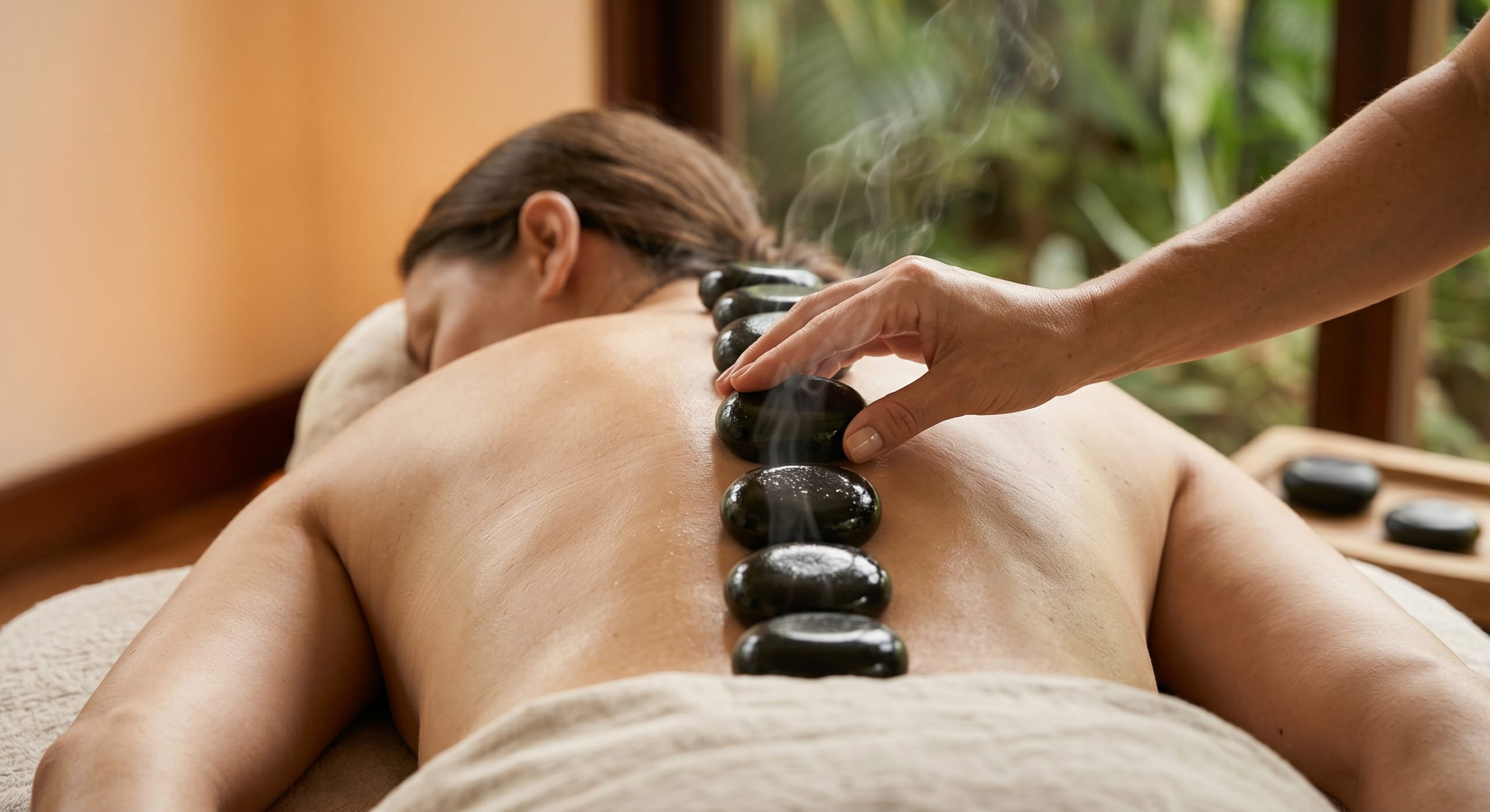 Hands & Heated Stones