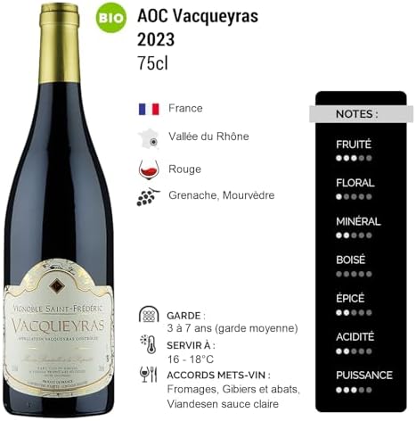 Vue 2 de Vacqueyras Rouge Domaine Saintfrederic