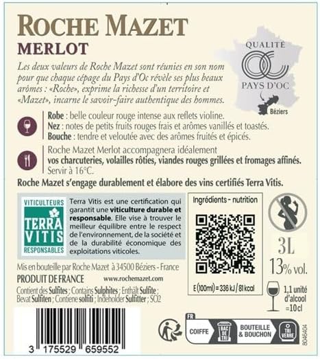 Vue 2 de Roche Mazet Vin Rouge