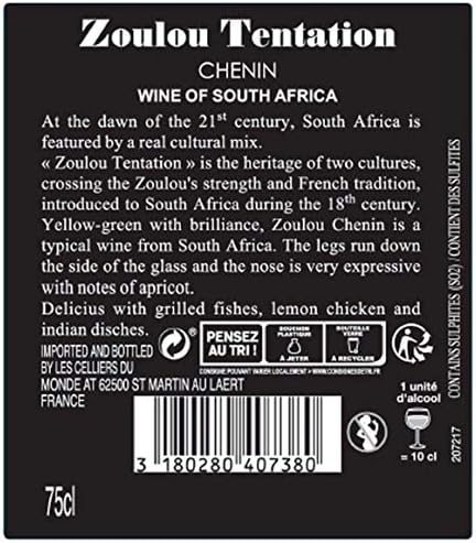 Vue 5 de Zoulou Tentation Chenin Vin