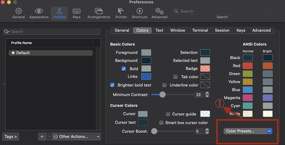 iterm color