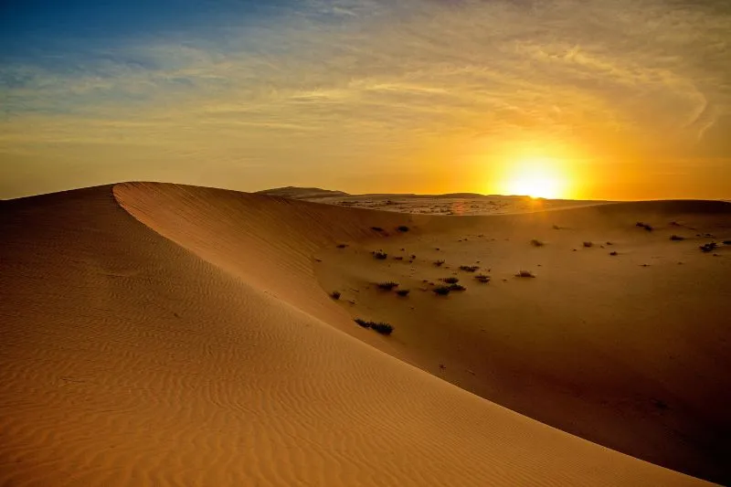 Sunrise over Al Khatim dunes