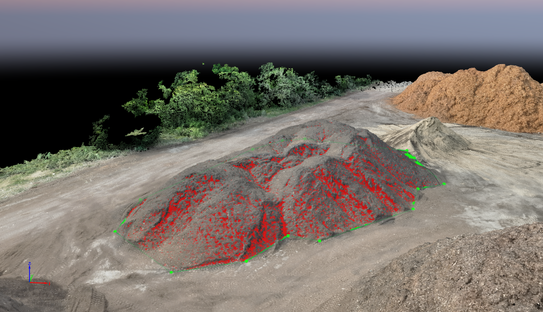 3D volumetric model of a stockpile