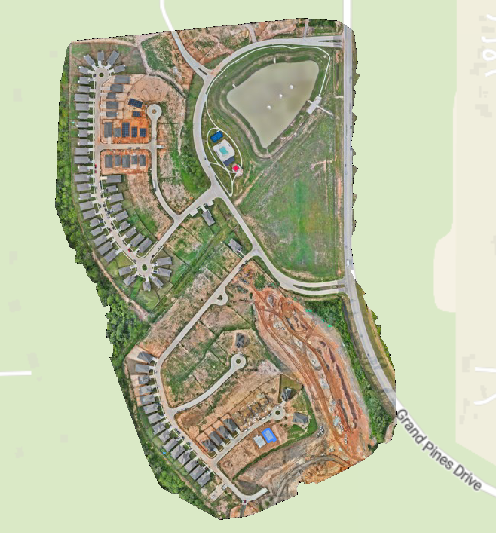 Orthomosaic map deliverable used for measurable site reference