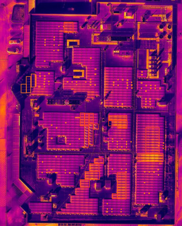 Thermal Map of Annotated Defects
