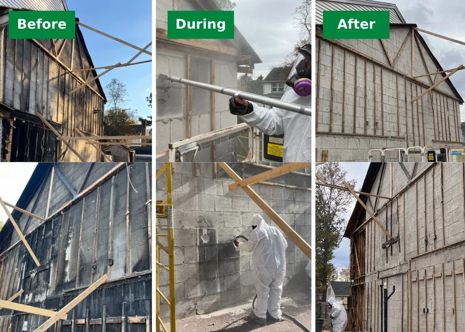 Site conditions before cleanup, repair, remediation, or restricted access