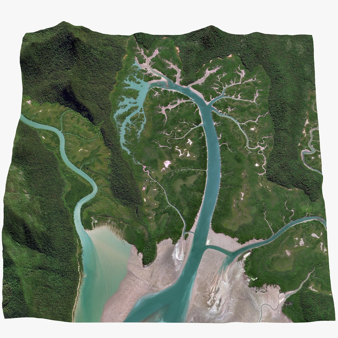 Aerial mapping revealing drainage and grading context