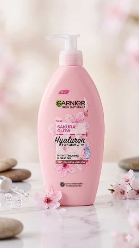 Garnier Skin Naturals Sakura Glow Hyaluron Body Serum Lotion