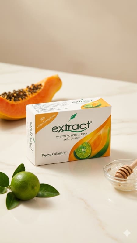 Extract Whitening Herbal Soap (Papaya Calamansi)