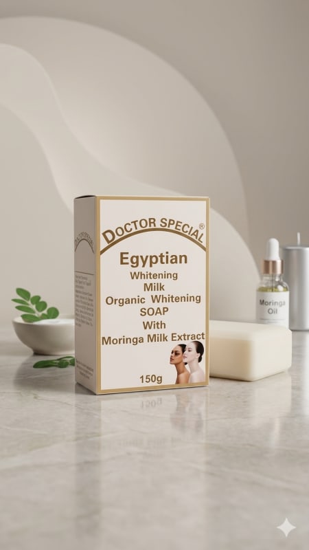 Doctor Special Egyptian Whitening Milk Organic Whitening Soap with Moringa Milk Extract.