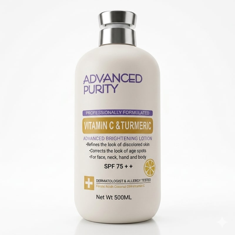 Advanced Purity Professionally Formulated Vitamin C & Turmeric Advanced Brighten Body Lotion (500ml