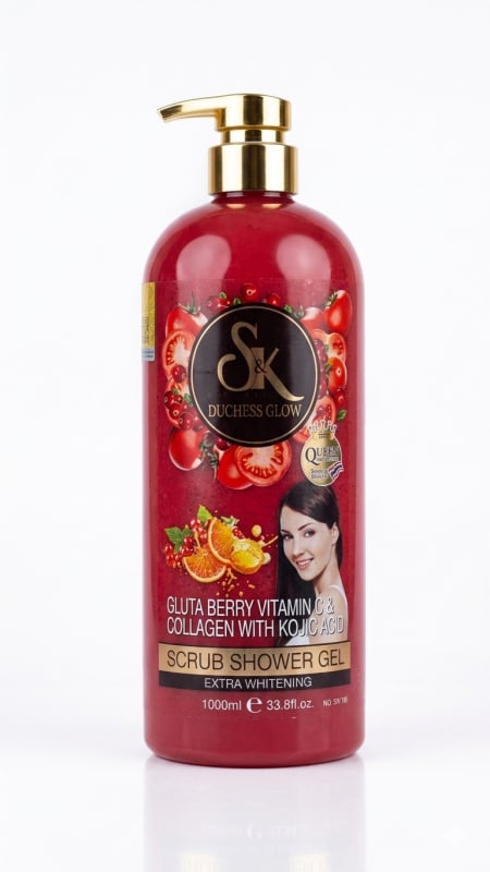 Duchess Glow Gluta Berry Vitamin C & E Collagen with Kojic Acid Scrub Shower Gel
