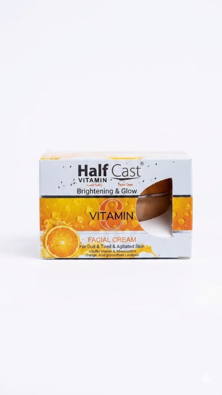 Half Cast Vitamin C Brightening & Glow Facial Cream.