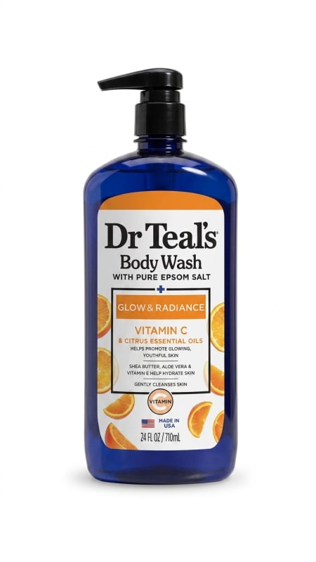 Dr Teals Glow & Radiance Body Wash with Vitamin C & Citrus Essential Oils.